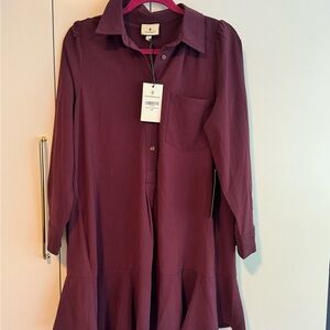 Tuckernuck Wine tasting Crepe Callahan Shirt Dress